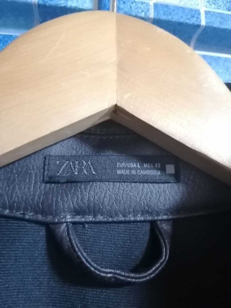 【新作未使用 ヴィンテージエフェクトレザー】完売 ZARA シャツジャケット