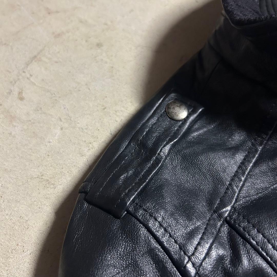 ジャケット・アウター 00s archive leather jacket y2k darkwear
