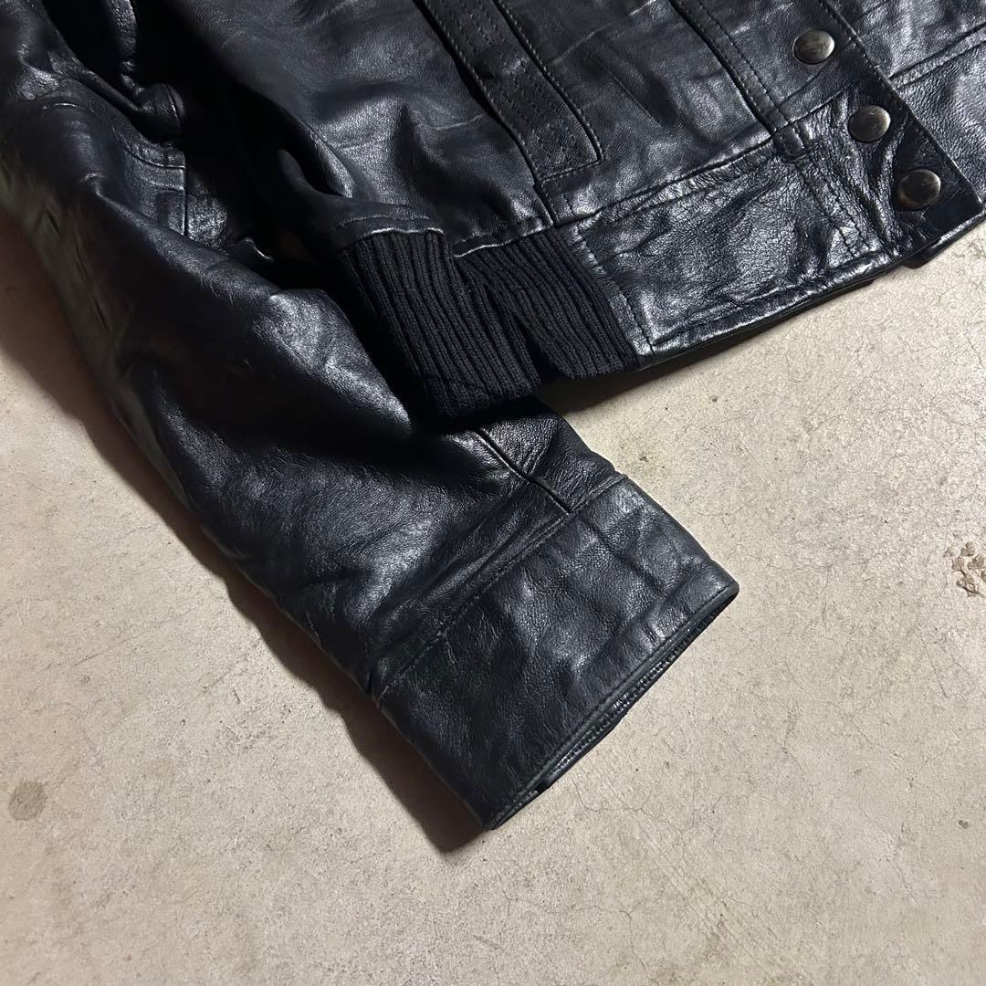 ジャケット・アウター 00s archive leather jacket y2k darkwear