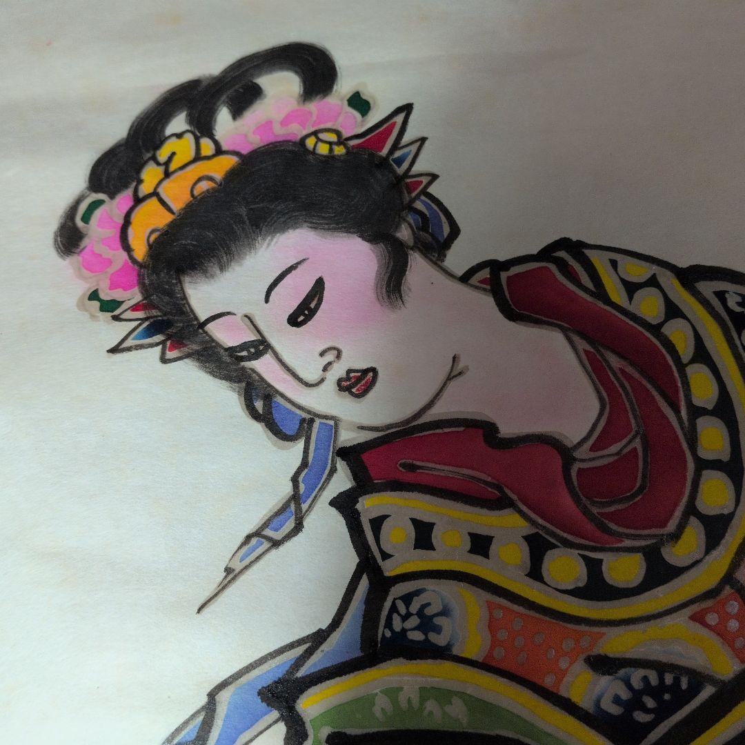 津軽のねぷた絵師　肉筆　阿部義夫　みおくり絵