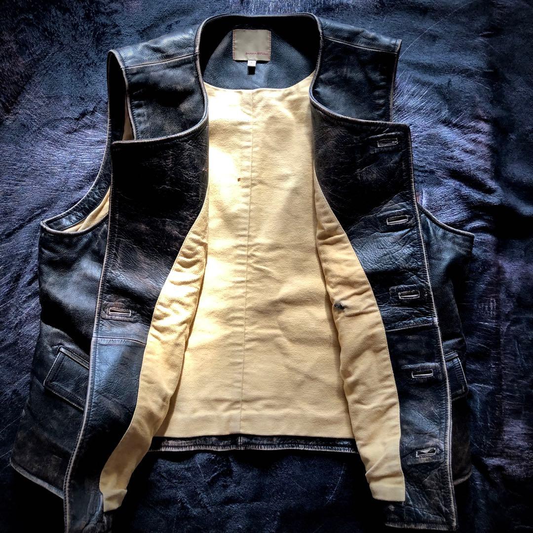 ジャケット・アウター BANANA REPUBLIC Leather Vest