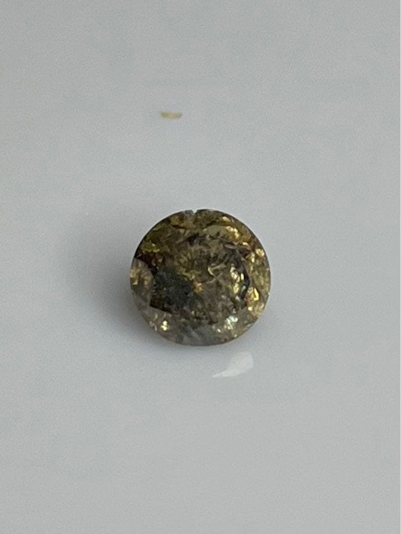 訳あり　片耳　K18 １８金　１．７ｃｔ　 天然ダイヤモンドピアス　ブラウン系
