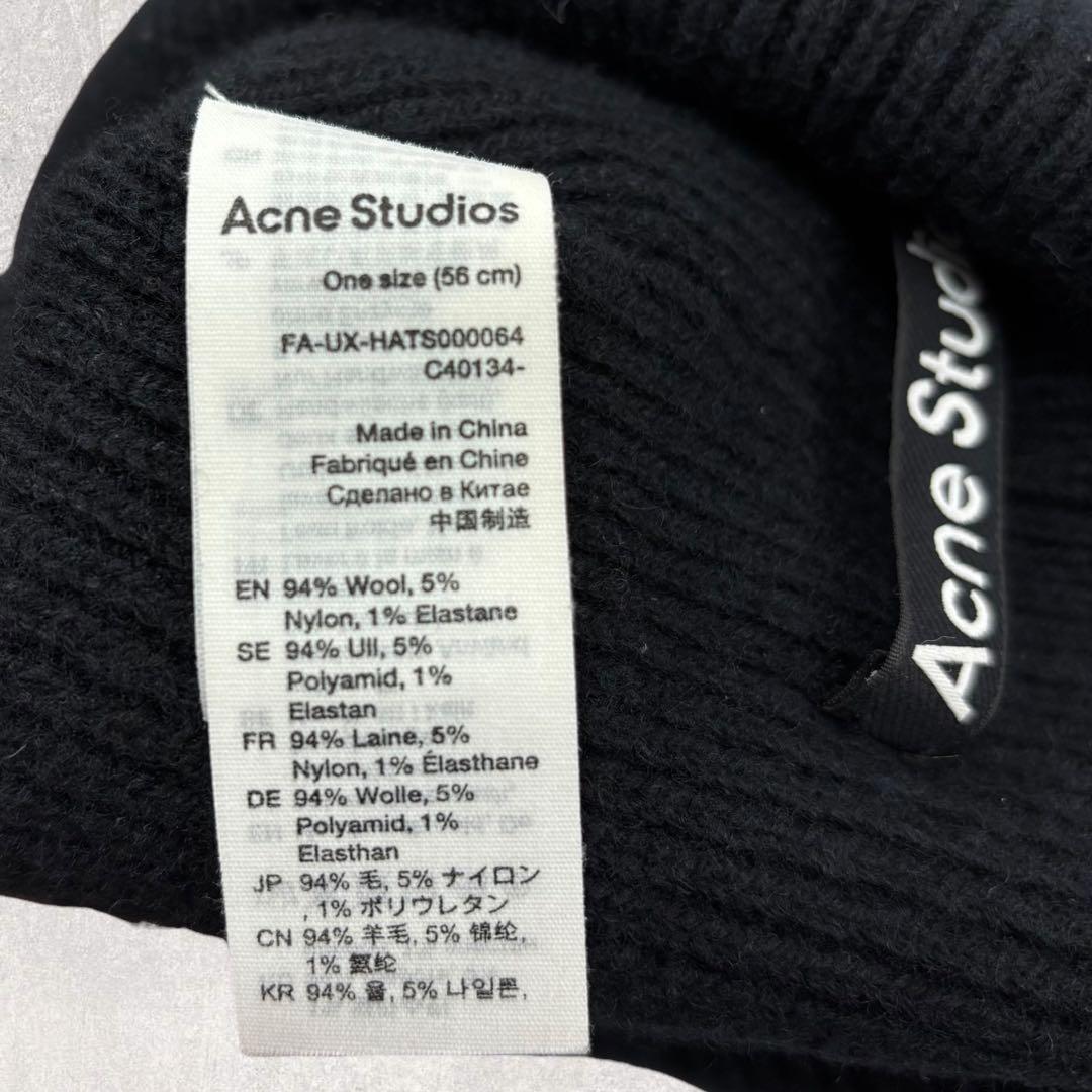 ふにAcne Studios Mini Face ブラック ニット帽