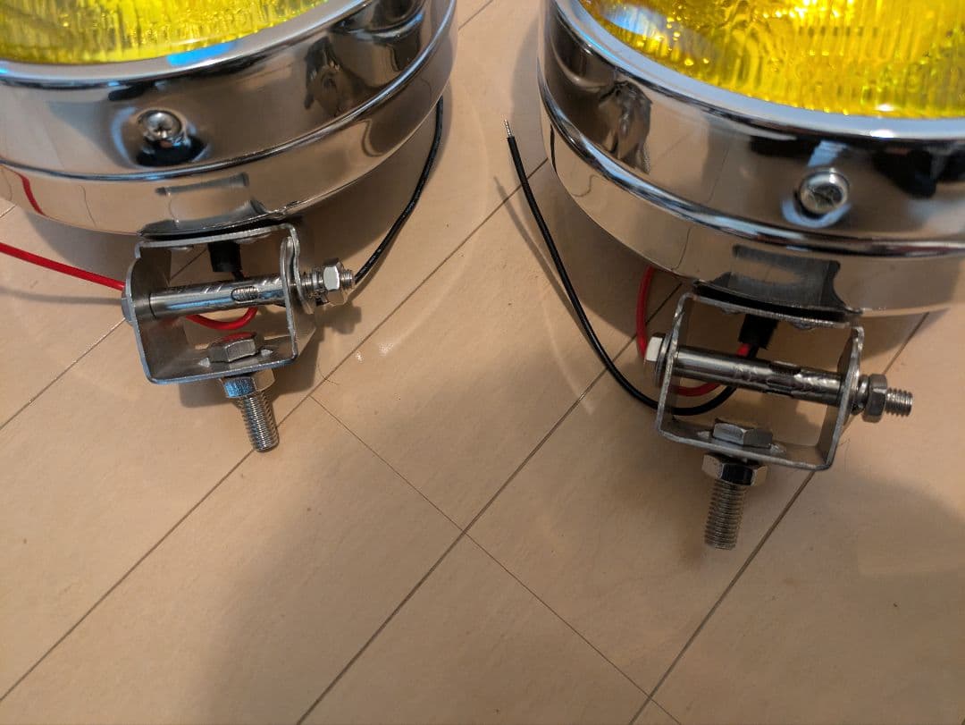 丸型フォグランプ　185φ　バイザー付 2個セット　丸フォグ　トラック　デコトラ