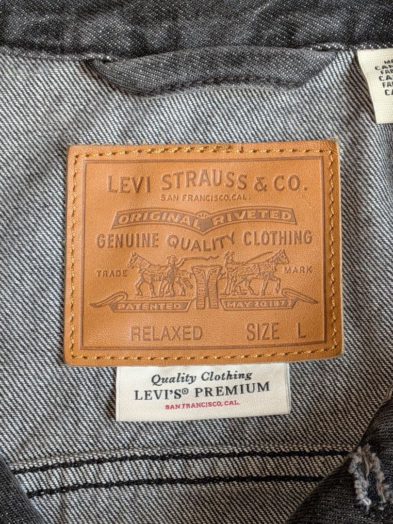 LEVI'S ダークグレー デニムジャケット Lサイズ 大戦モデル