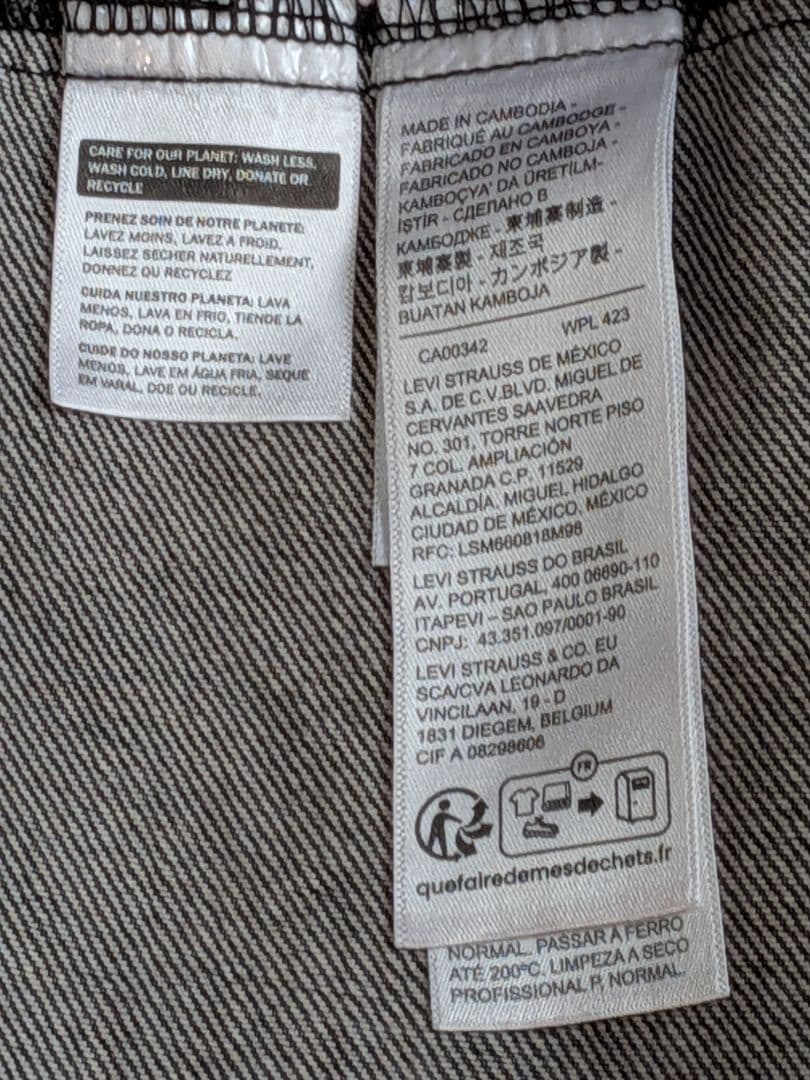 LEVI'S ダークグレー デニムジャケット Lサイズ 大戦モデル