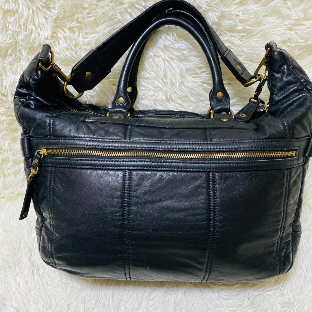 マスターピース　レザー トートバッグ ショルダー 2way ゴールド金具 大容量