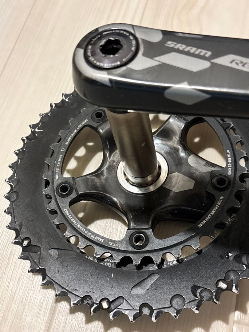 sram red カーボンクランク　170mm GXPシャフト