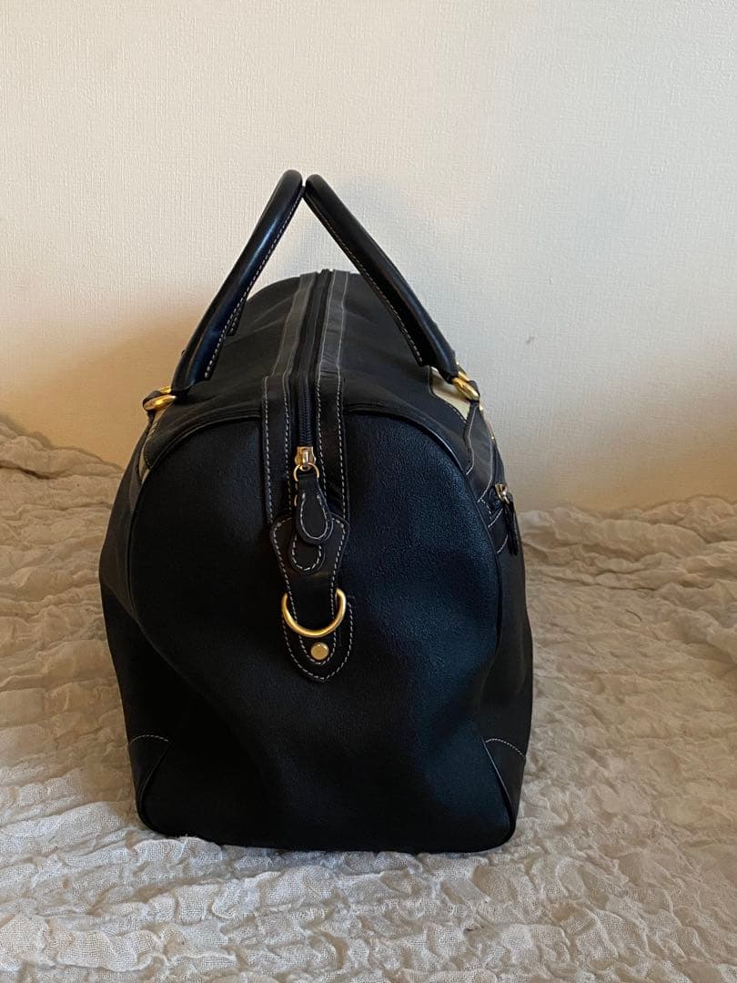 Burberry バーバリー ボストンバック　ゴルフバッグ　黒　レザー