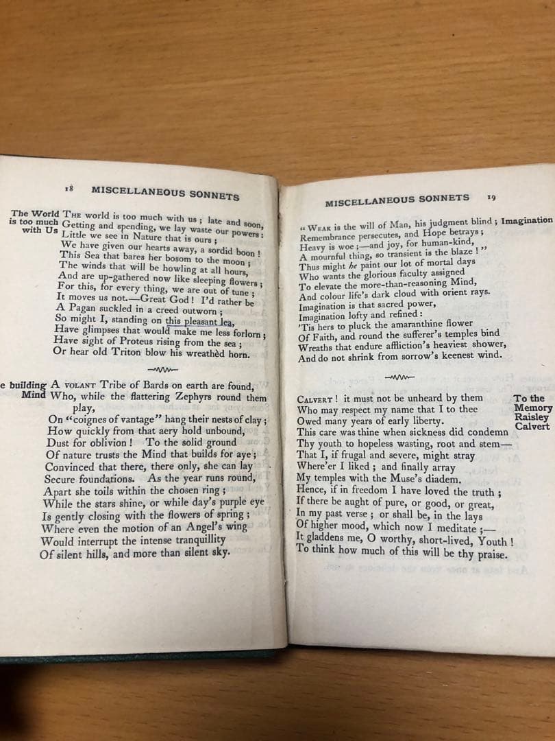 洋書 SONNETS OF WORDSWORTH