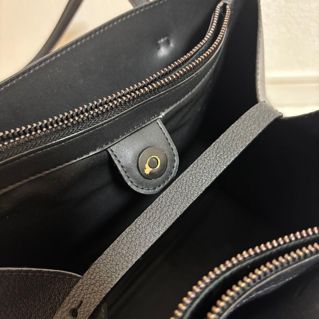CHARLES&KEITH トートバッグ　クラシックダブルハンドルトート　黒