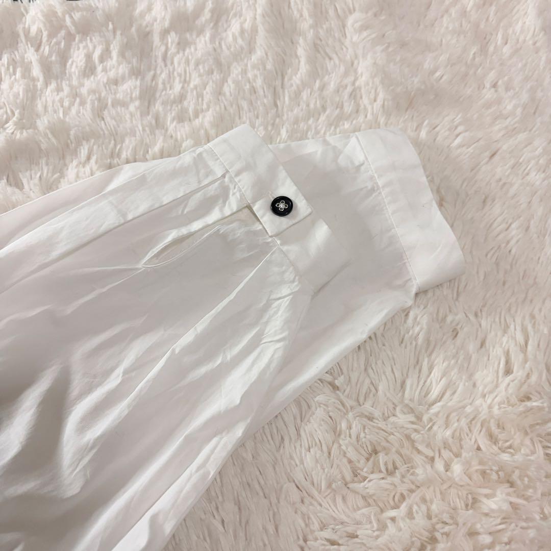 MACHATT スタンドカラー ロングシャツ オーバーサイズ シャツワンピース風