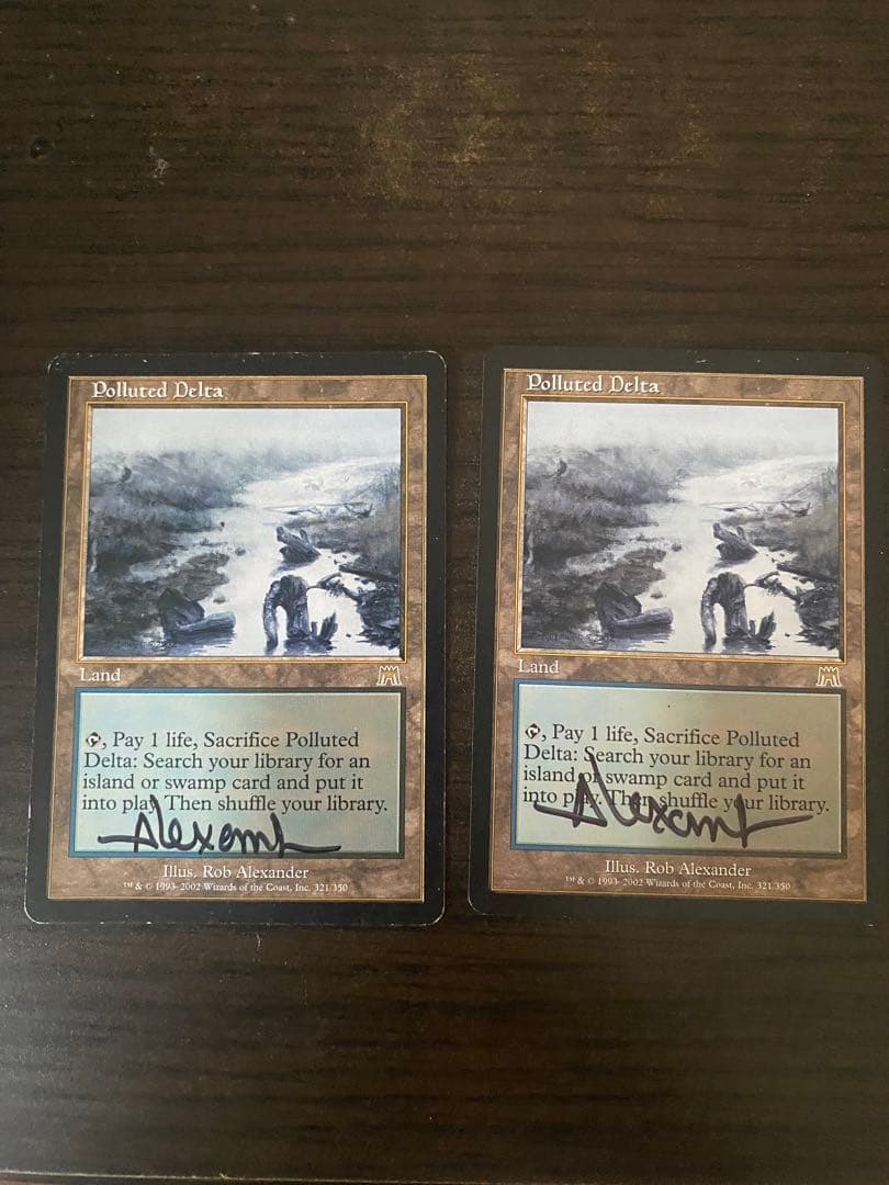 mtg 汚染された三角州　Polluted Delta サイン入り 2枚セット