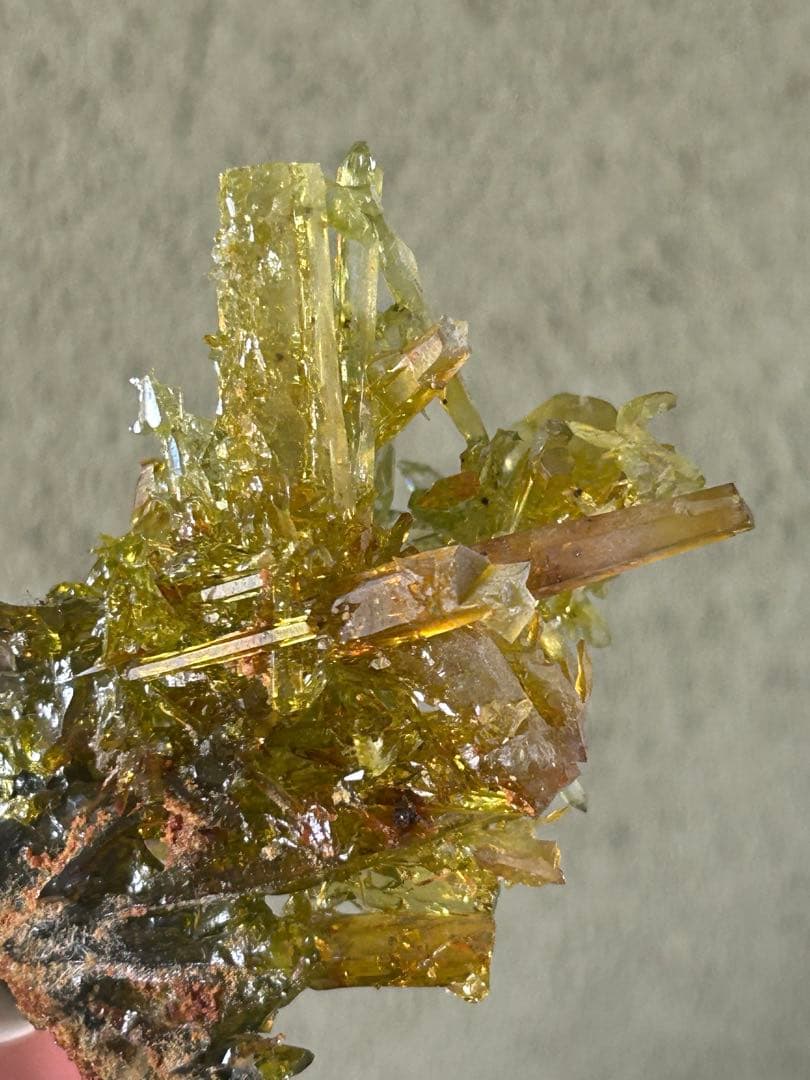 売り切り Zincite ジンカイト 黄緑色結晶 天然石 原石 秘蔵品