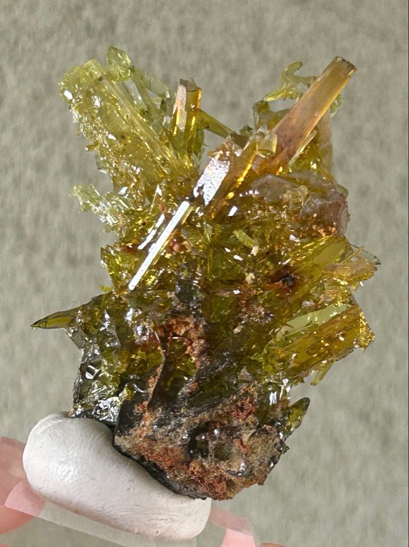 売り切り Zincite ジンカイト 黄緑色結晶 天然石 原石 秘蔵品