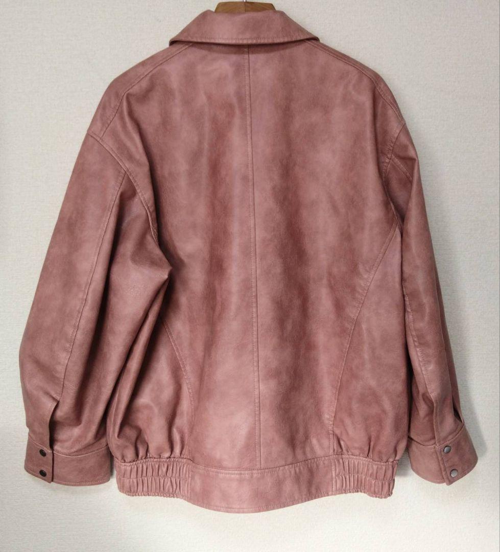 新品同様 LILY BROWN 24aw ヴィンテージレザーブルゾン PNK