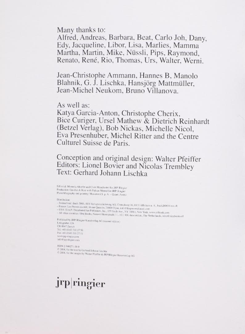 アート・デザイン・音楽 Walter Pfeiffer : 1970-1980