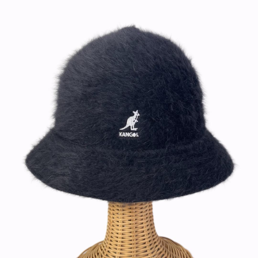 SALE⭐️BIG　KANGOL　ベル型　ファーハット　アンゴラ　黒　XLサイズ