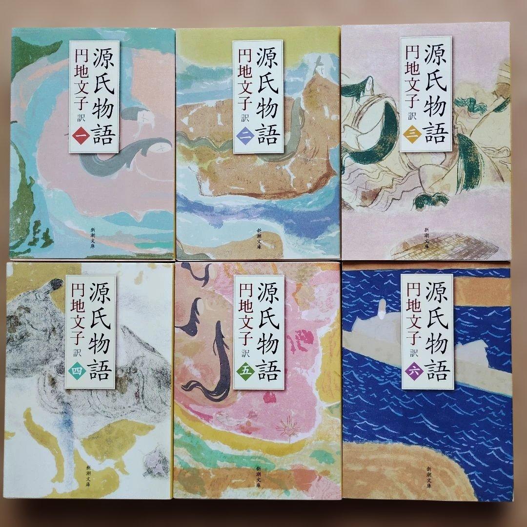 源氏物語　文庫全６巻セット　円地文子　初版