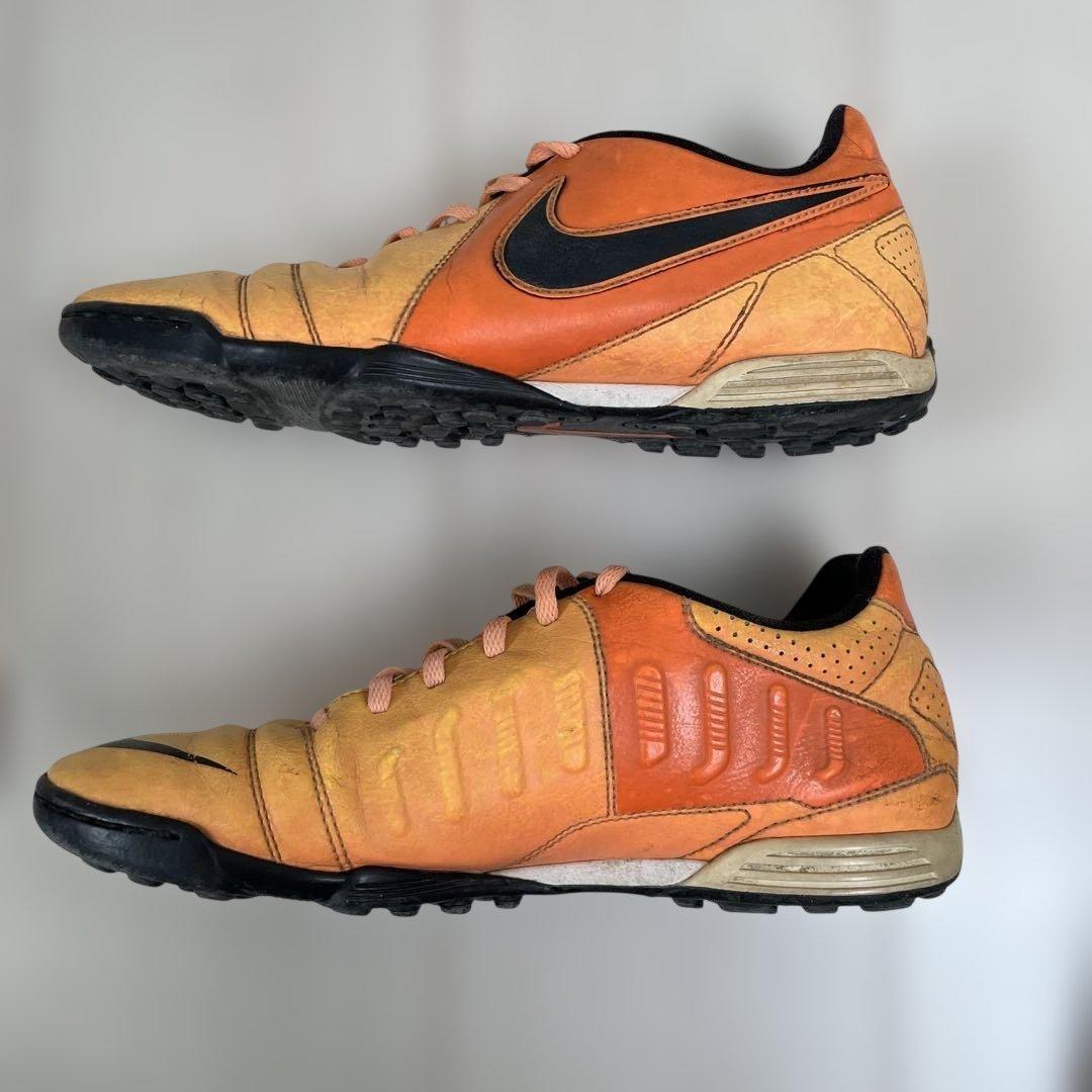 Nike 26cm サッカー トレシュー 本革　オレンジ/イエロー