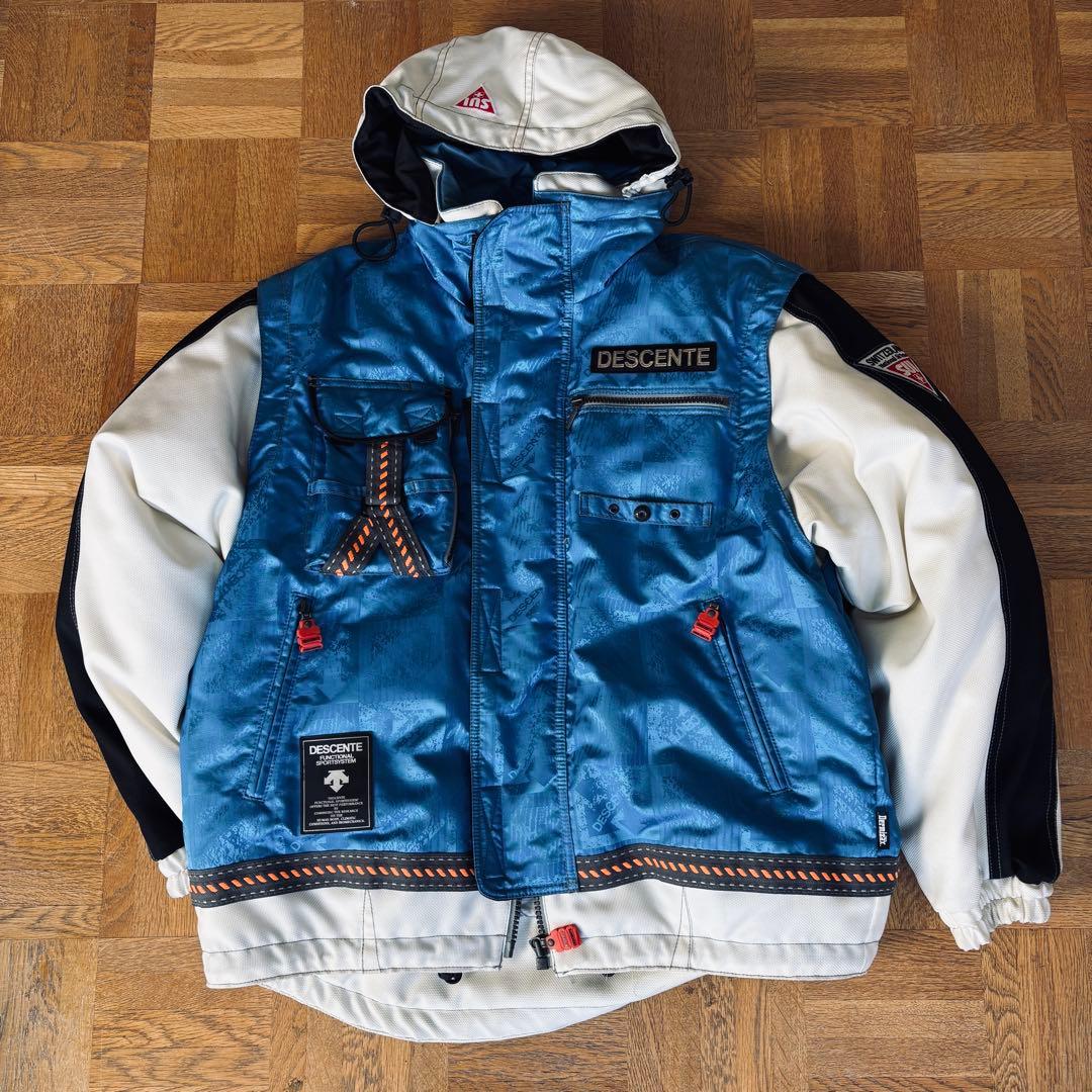 OI11 DESCENTE スイス代表 スキーウェア 上下 L DERMIZAX