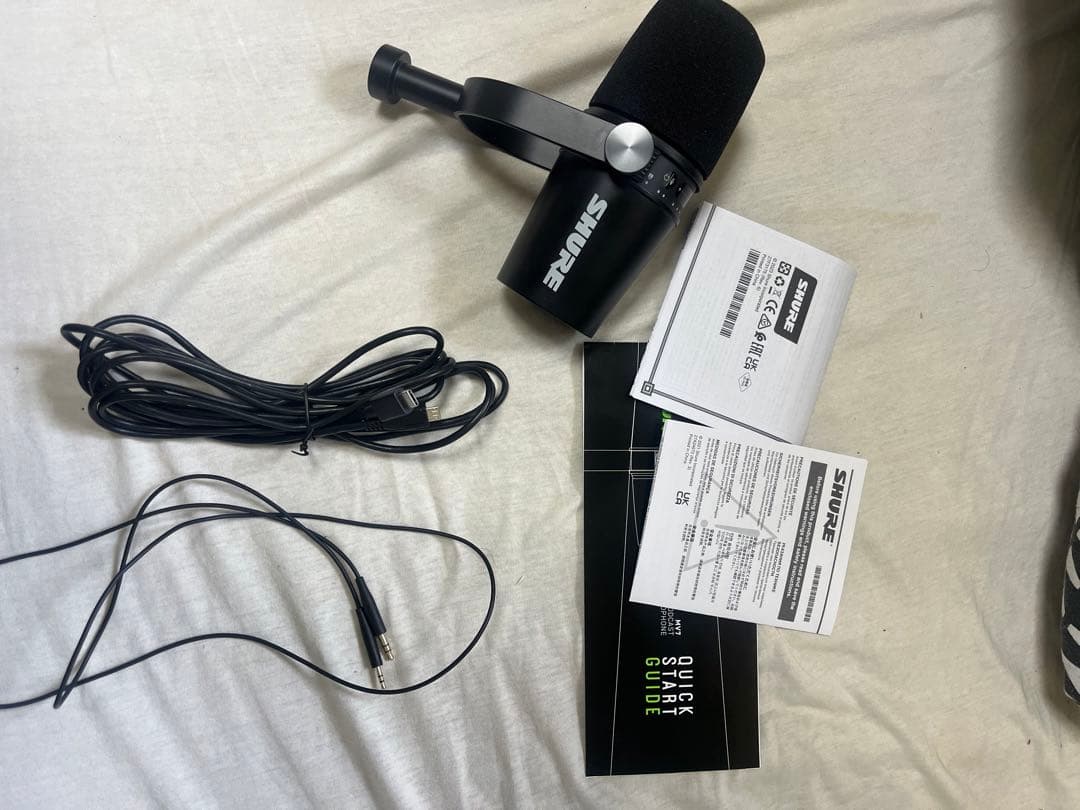 SHUREコンデンサーマイク ブラックMV7 PODCASTMICROPHONE