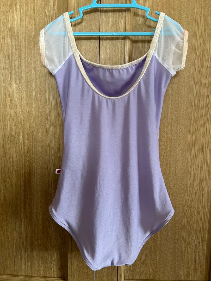 YUMIKO レオタードSL オーダー 薄紫 ベロア スペイン製