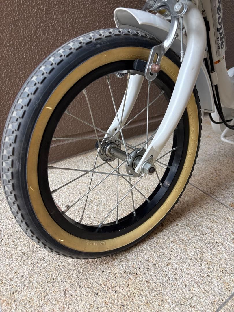 peopleいきなり自転車14インチ　プレミアムホワイト　リコール品に該当しない