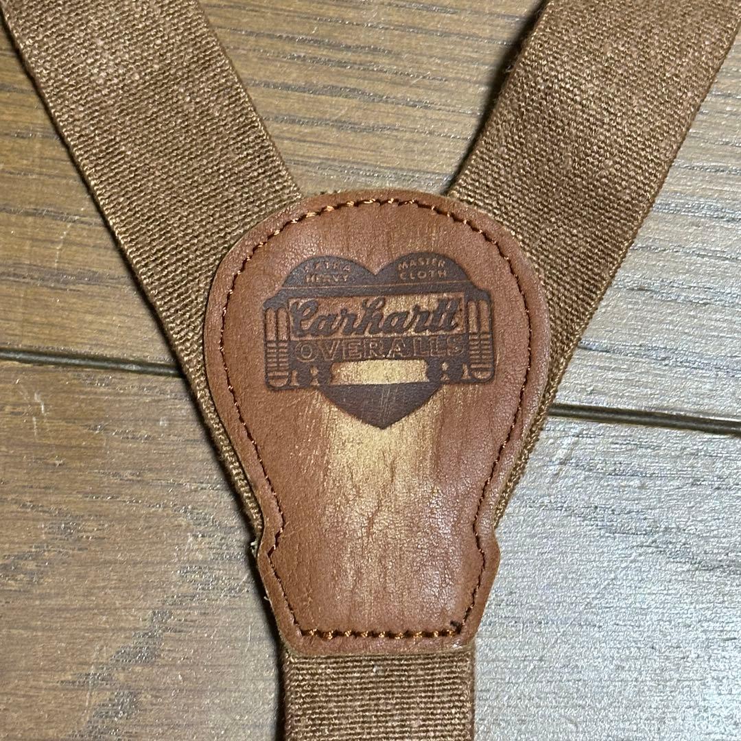 Carhartt ハートタグ 復刻 ダブルニー ホワイト サスペンダー付き