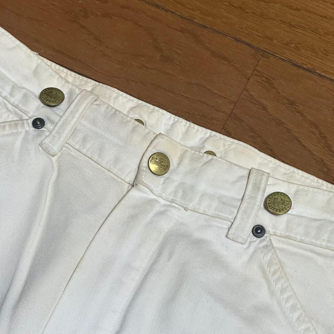 Carhartt ハートタグ 復刻 ダブルニー ホワイト サスペンダー付き