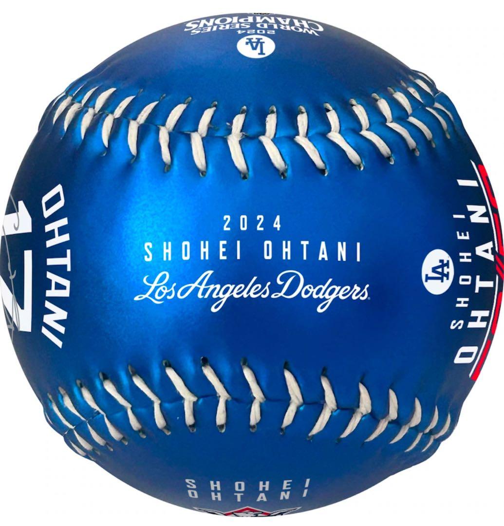 【新品】ドジャース大谷2024 50/50 MVP WS優勝記念ボール　ブルー