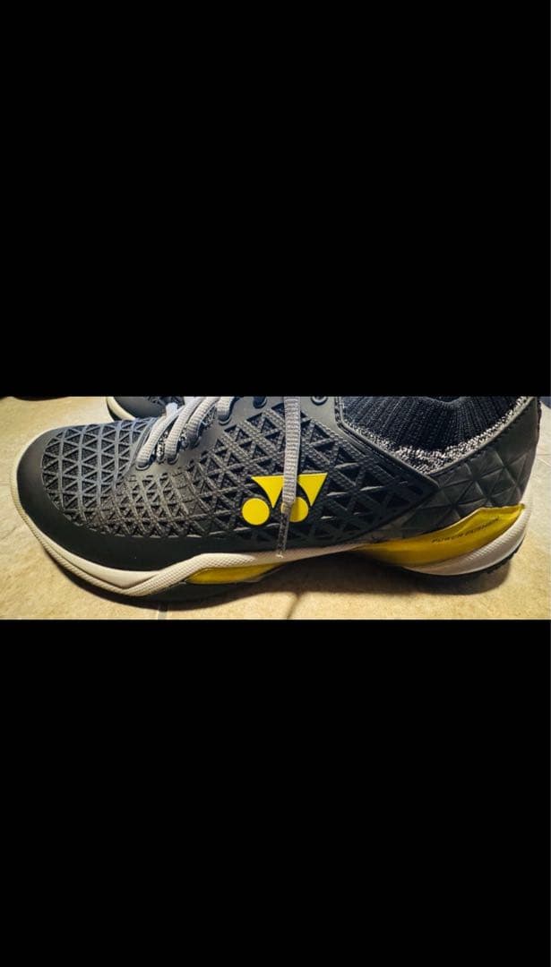 【未使用】【YONEX SHB-03L】バドミントンシューズ グレー/イエロー