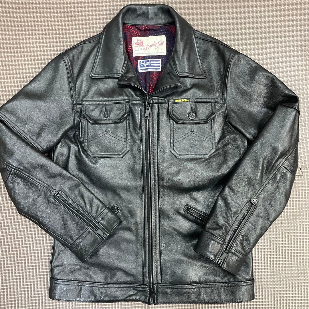 限定値下げ　ラトルトラップ × ボブソン やぎ革 レザージャケット XL