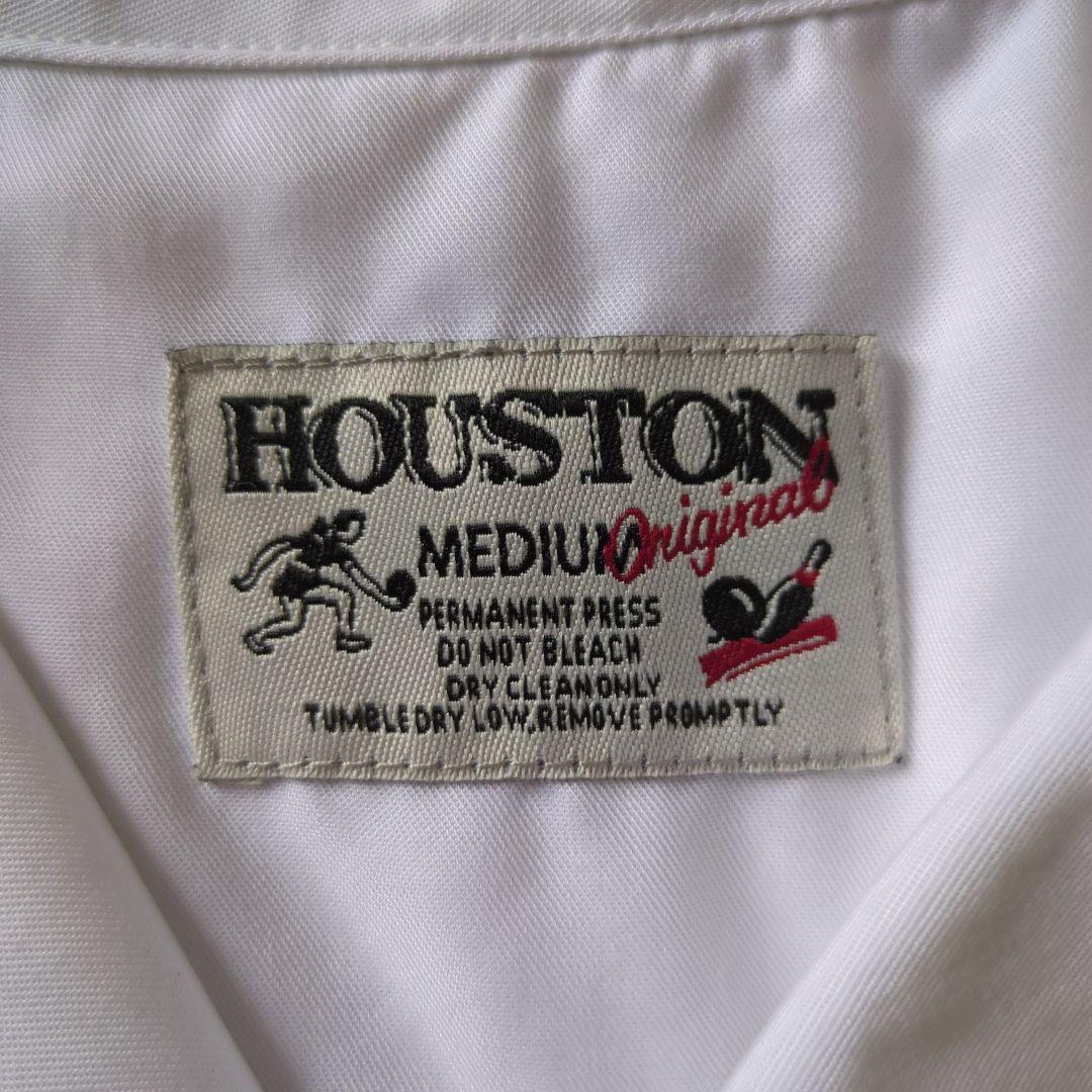 HOUSTON 【デッドストック】半袖ボウリングシャツ ホワイト