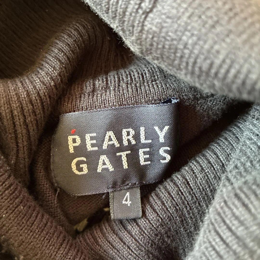 PEARLY GATES タートルネックセーター ネイビー　サイズ4