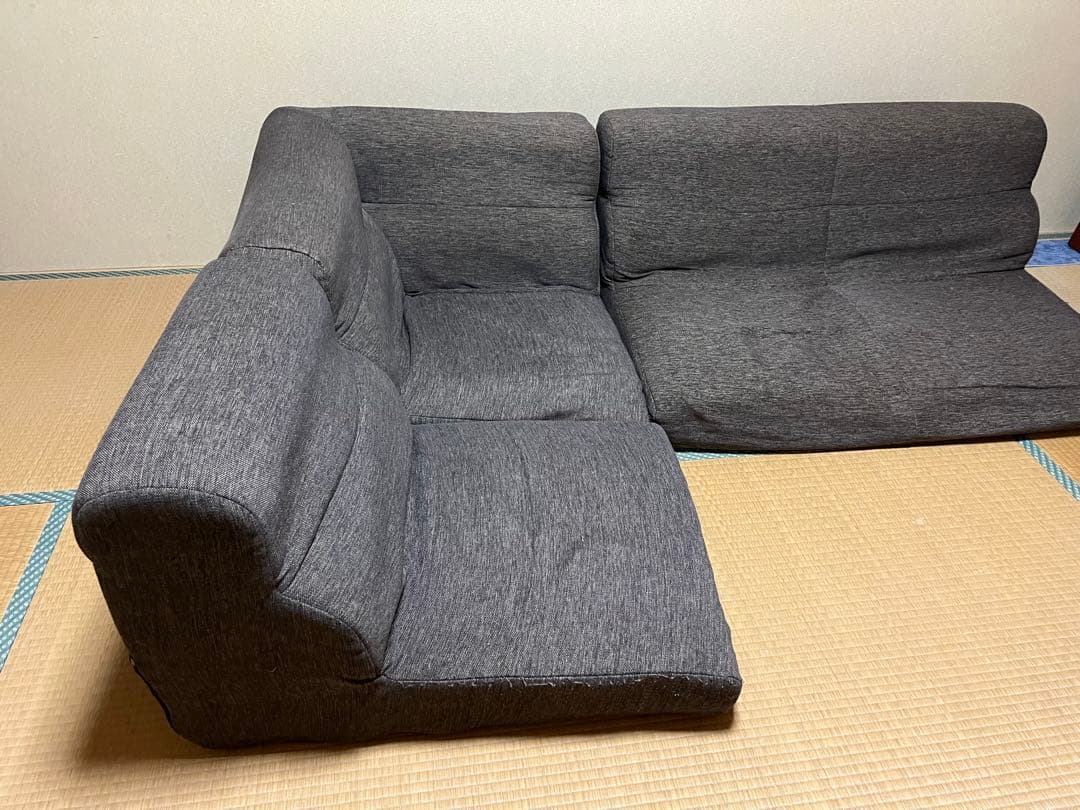 ダークグレー コーナーソファ