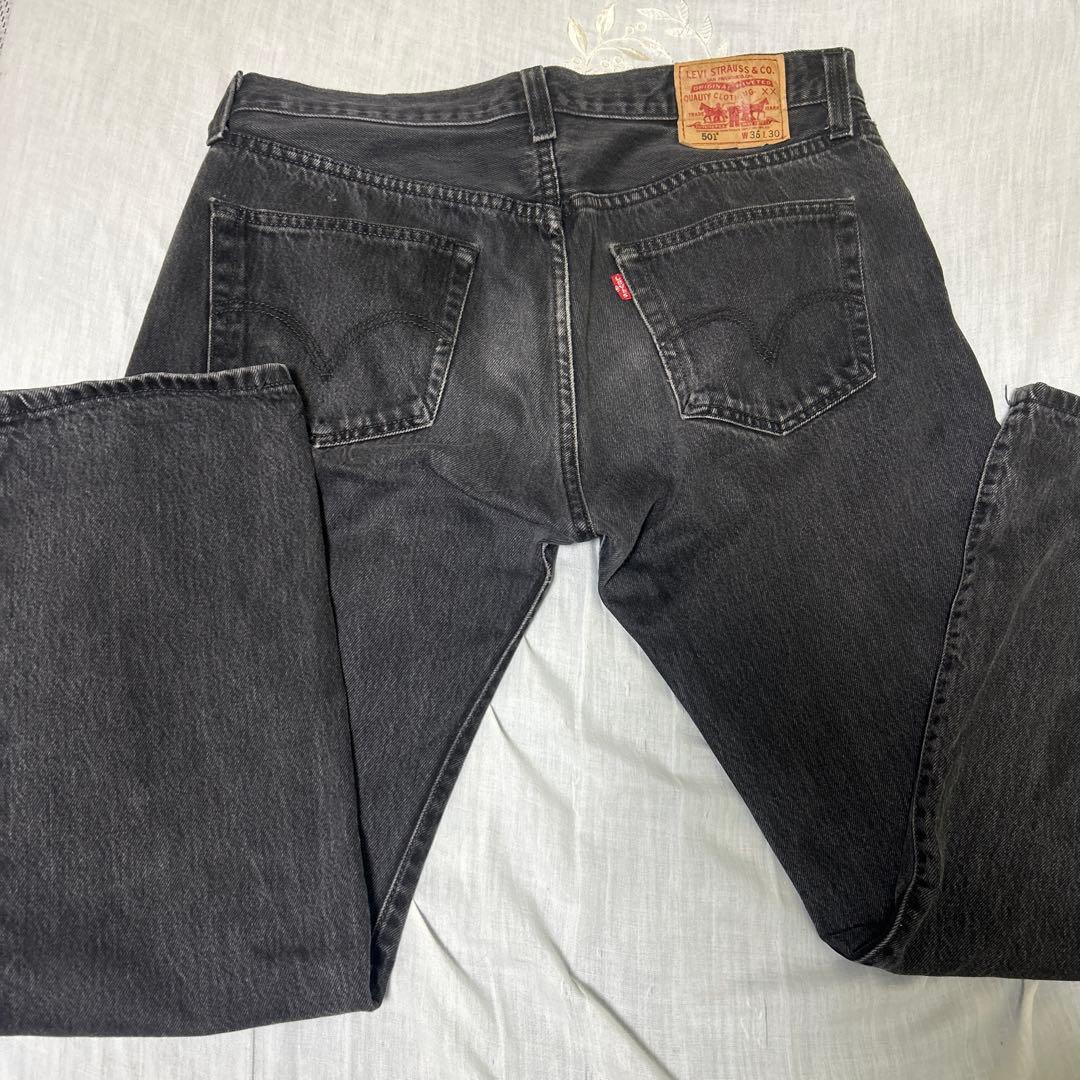 Levi's 501 ブラックデニム W36 L30 後染め　だいぶ値下げ