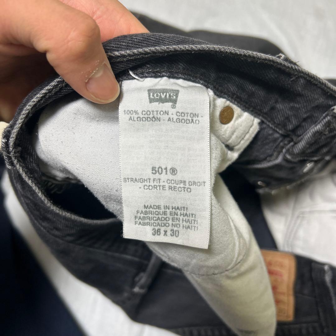 Levi's 501 ブラックデニム W36 L30 後染め　だいぶ値下げ
