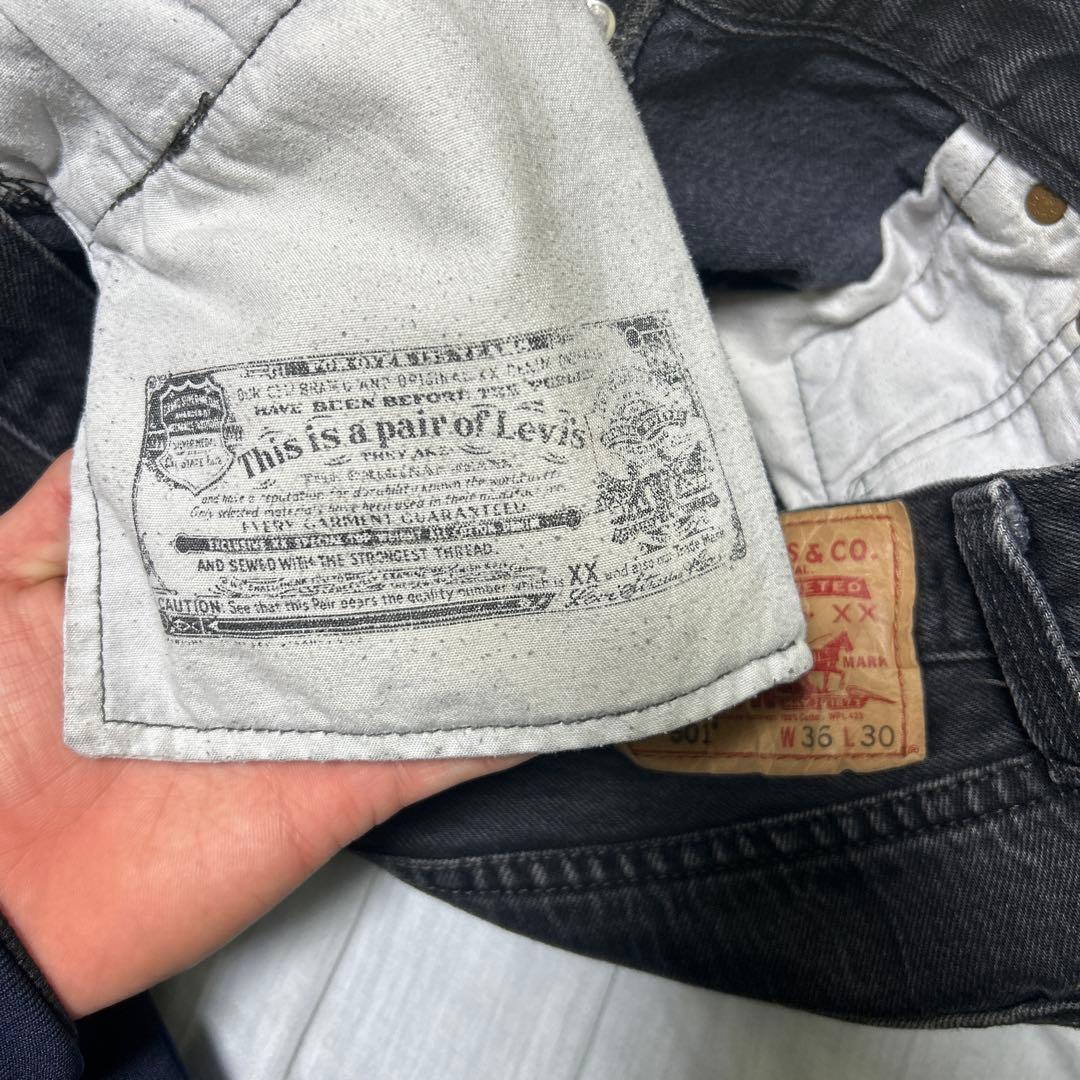 Levi's 501 ブラックデニム W36 L30 後染め　だいぶ値下げ