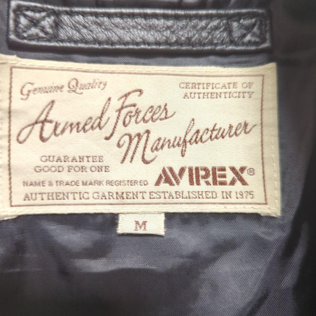 AVIREX ブラックレザージャケット Mサイズ