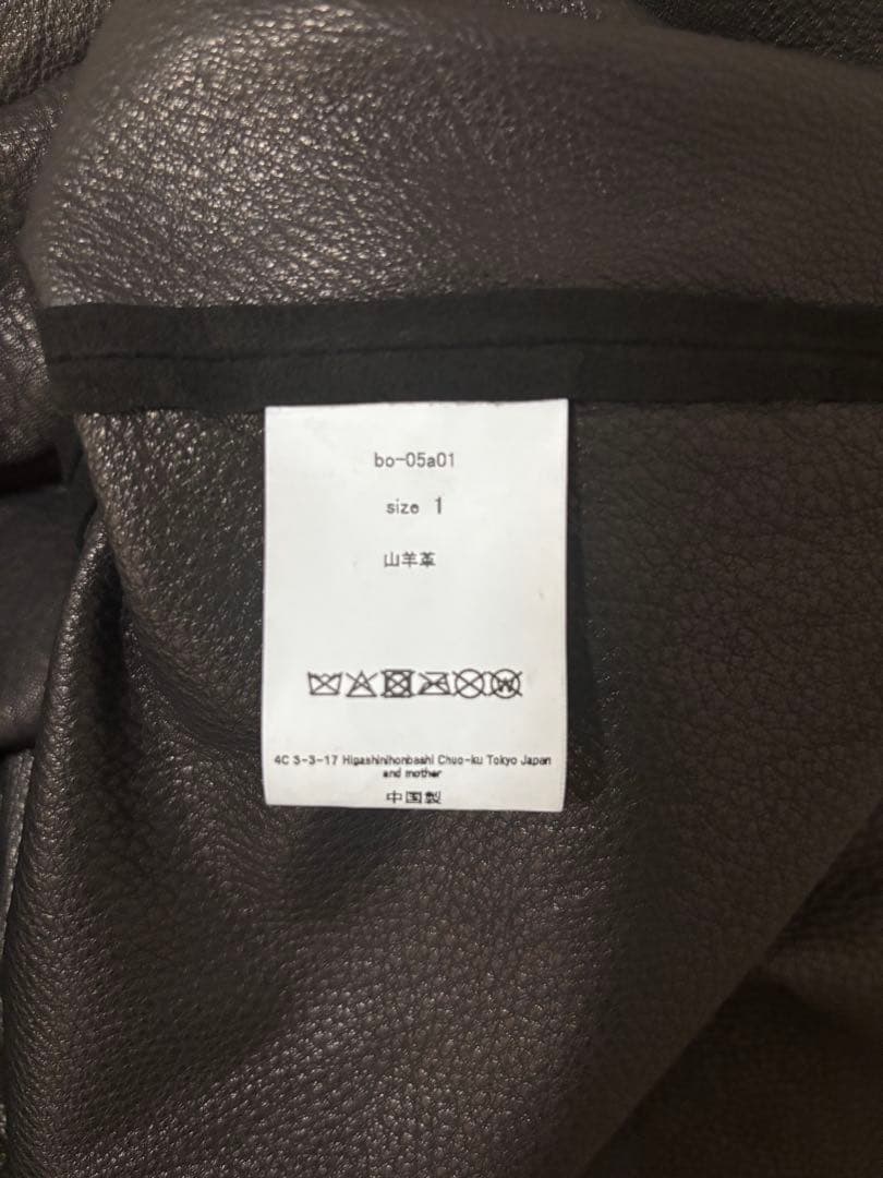 ジャケット・アウター barbell object 25aw leather 3b sh BLACK