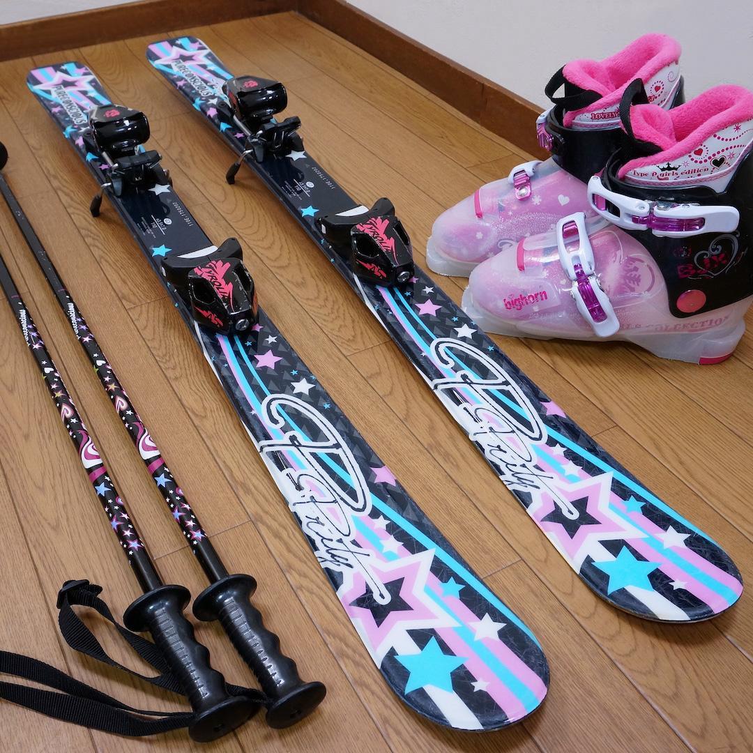 メンテ済 110cm 靴20cm PURE CONSCIOUS スキーセット