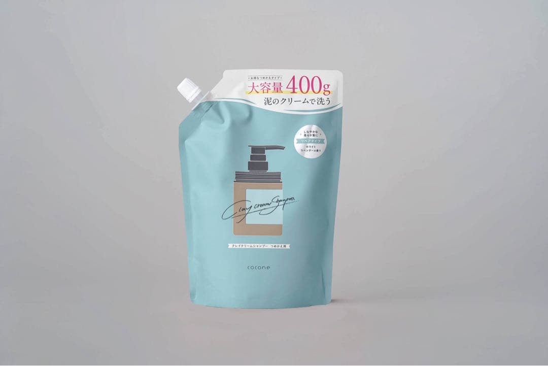 coconeクレイクリームシャンプーリペアボトル＆詰め替え2個セット