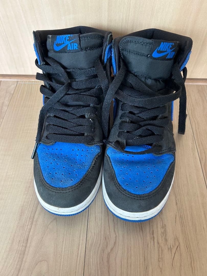 ナイキ AJ1 ミッド 黒青 23cm