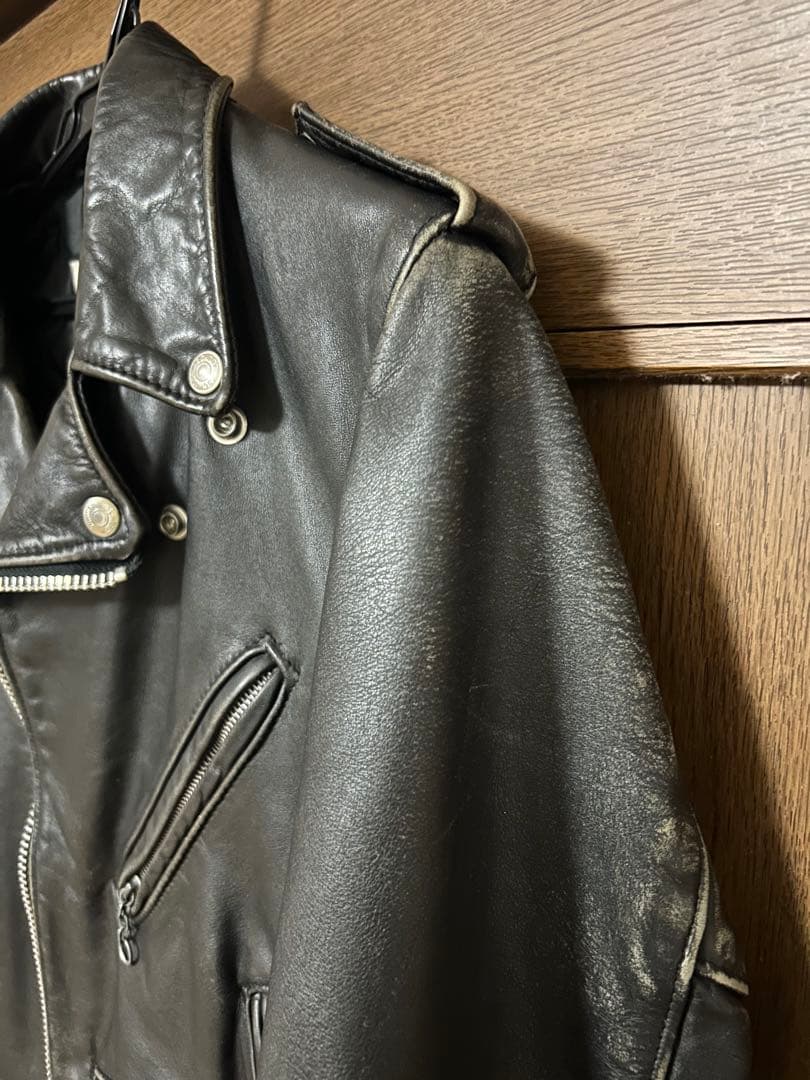 【エル】schott ダブルライダース 118 バイクタグ後期 80s