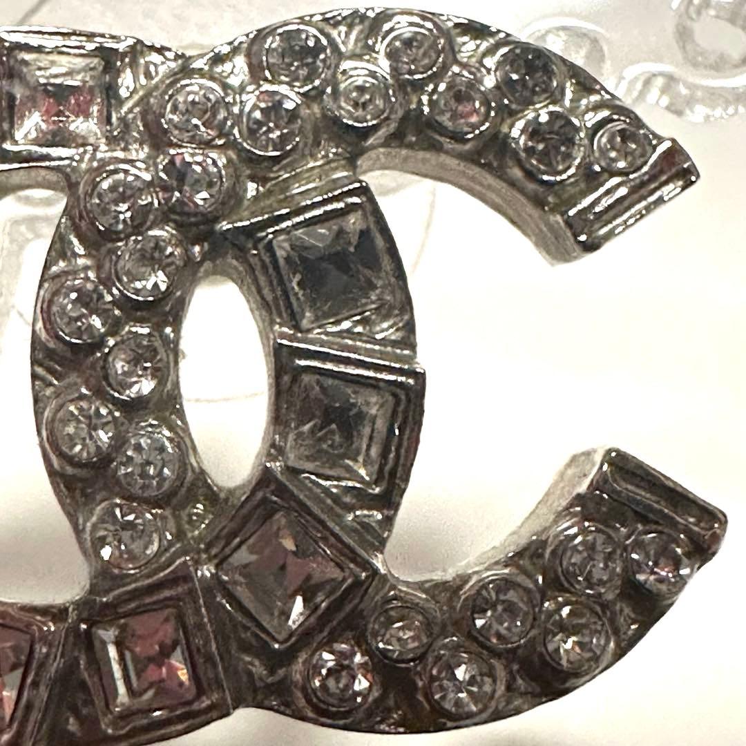 シャネル　CHANEL　ピアス　ココマーク　ラインストーン　シルバー　片耳のみ