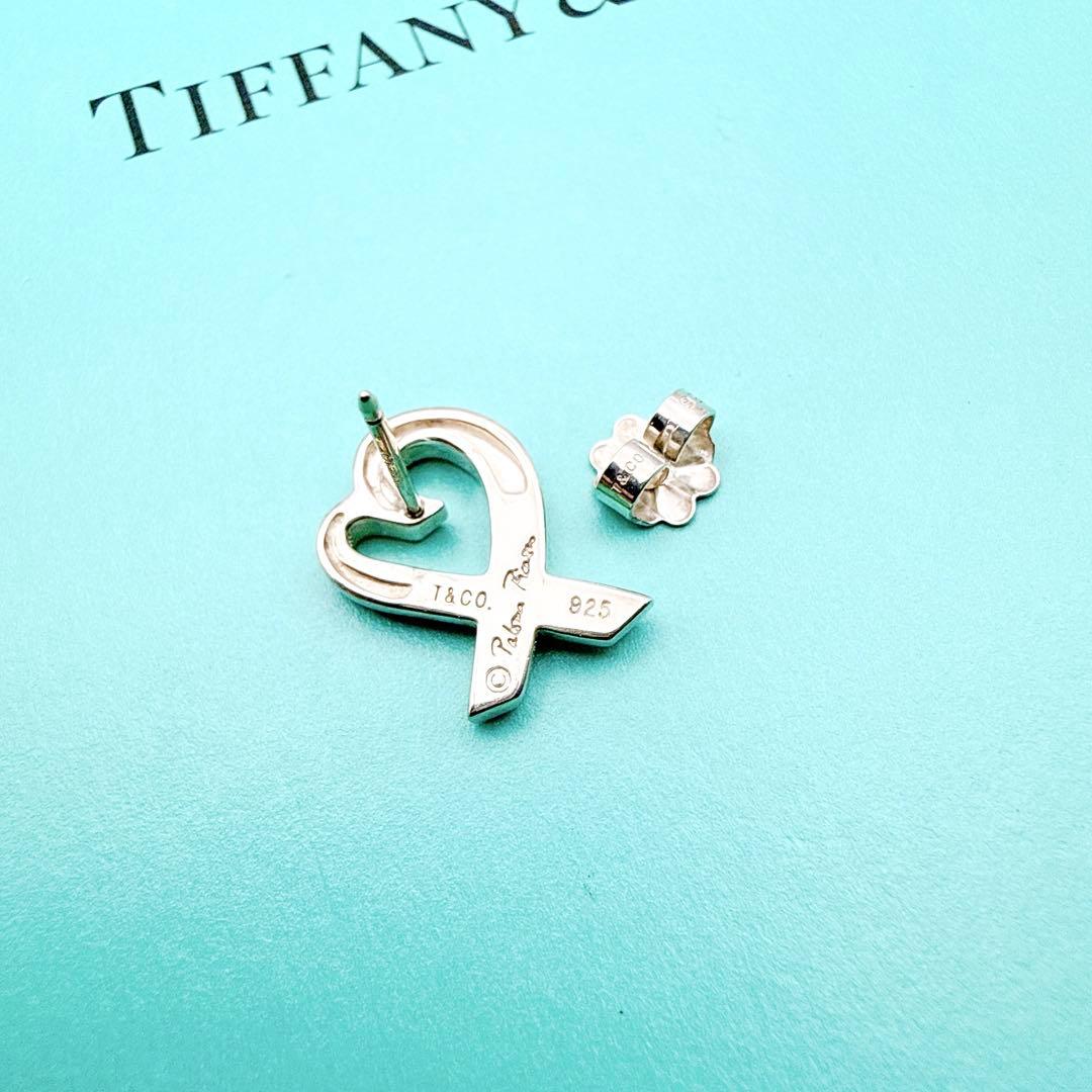2933-3 人気✨Tiffany ラビングハート　ピアス　片耳　シルバー925