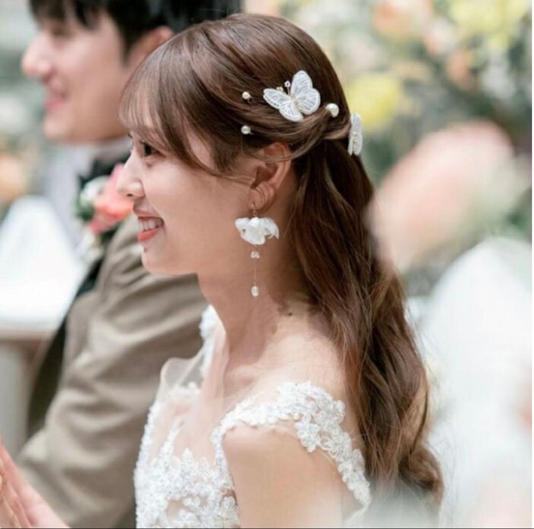 ANNAN WEDDING 蝶モチーフ ヘアピン 3個セット