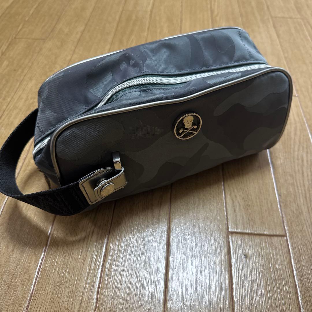 迷彩デザイン ポーチ ダブルジッパー