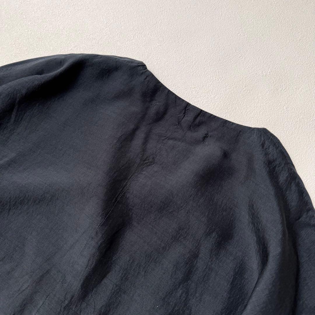 evam eva キュプラシルク ロングワンピース 黒 日本製